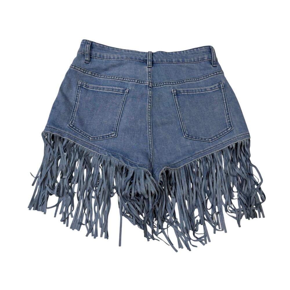 OYROSY Vintage Washed Tassel Denim Culottes SZ MED - Picture 4 of 5